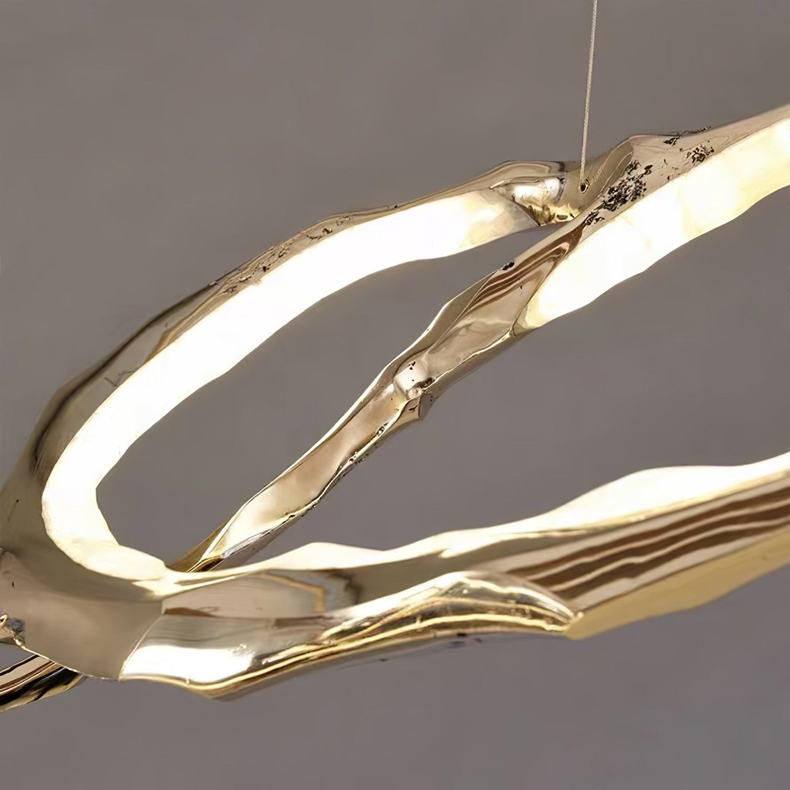 Aballs Cloud Rings Series Brass Chandelier