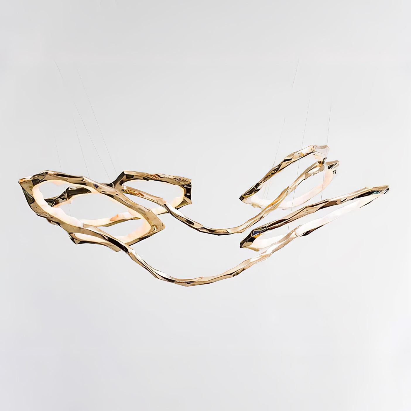 Aballs Cloud Rings Series Brass Chandelier