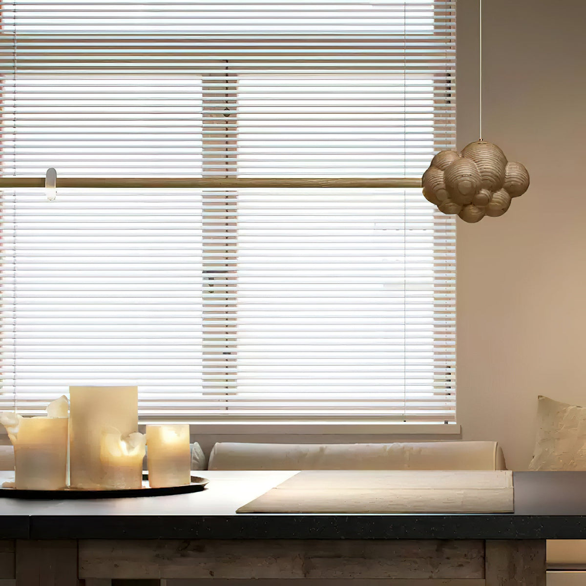 Sylisia Pendant Lamp Wood Stick Cloud Minimalist