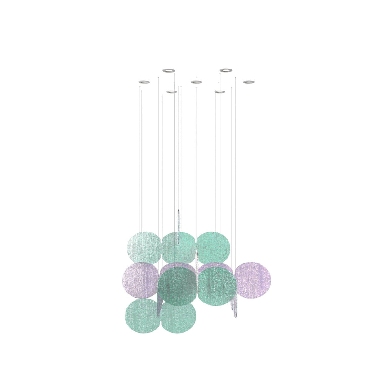 Nimbus Clouds Iridescent Disc Chandelier