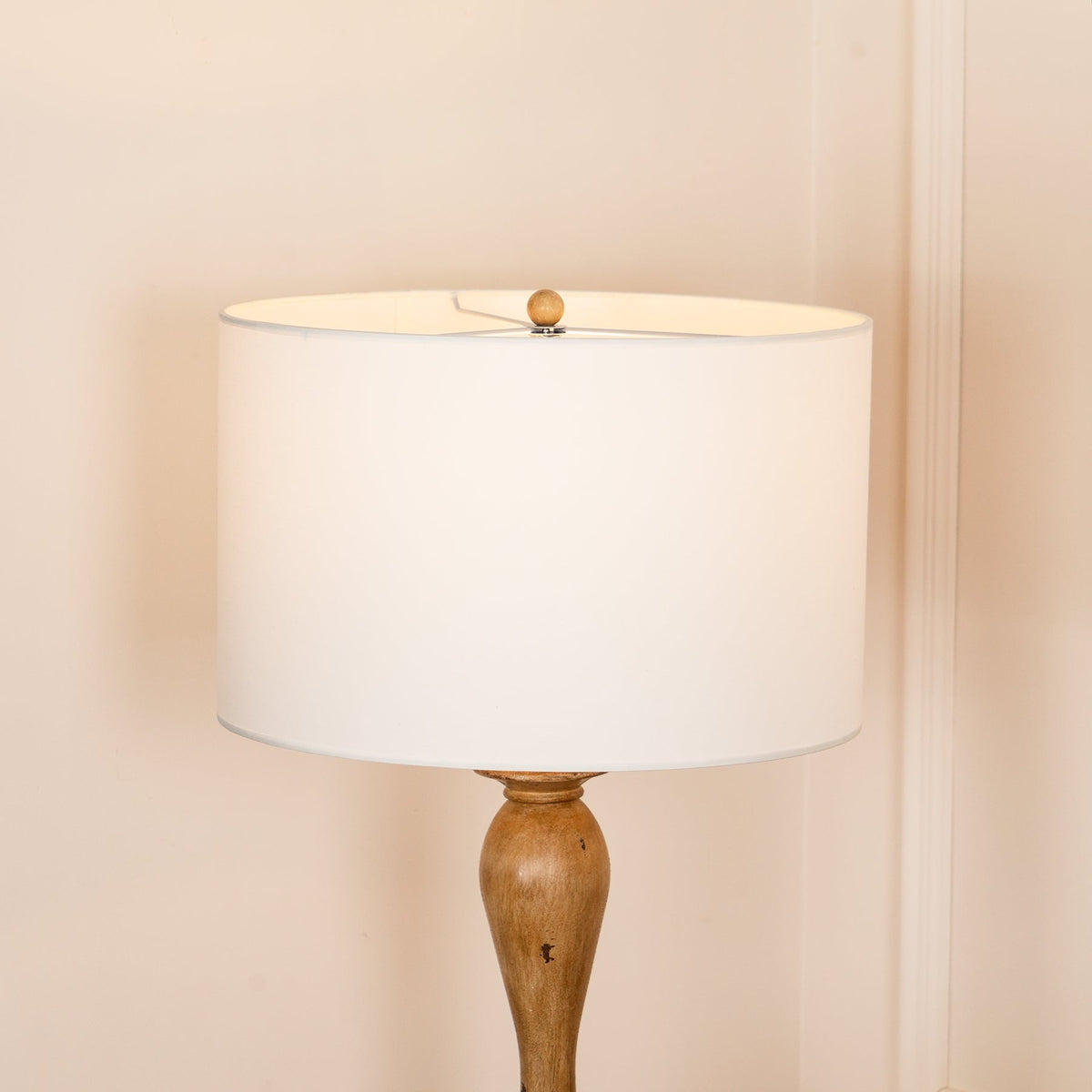Coastal Wood Effect Floor Lamp