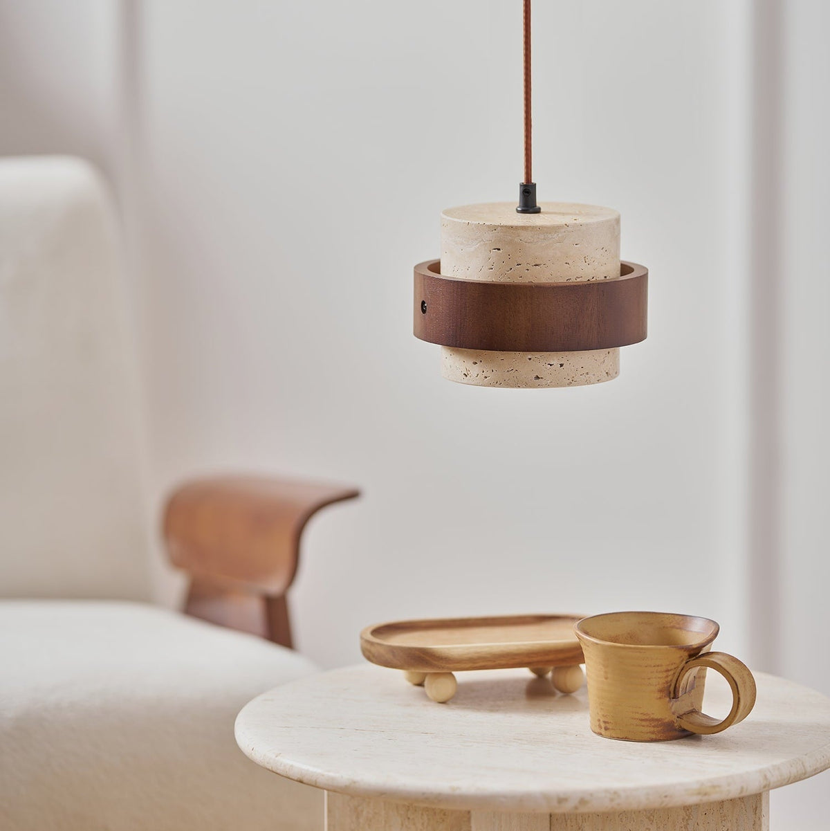 Perra Pendant Light Travertine - Neutral Decor