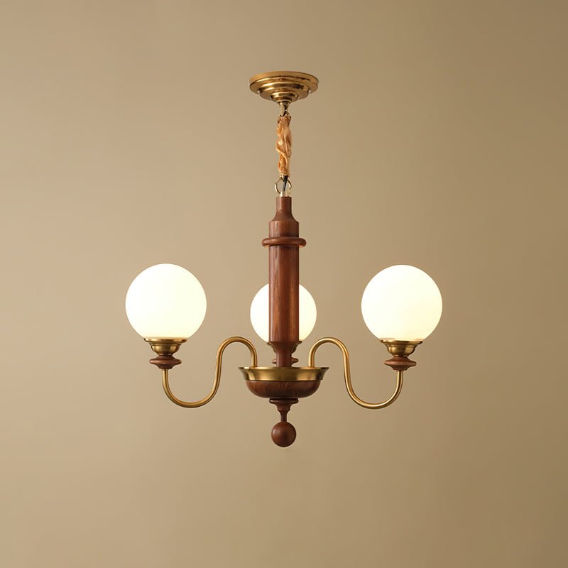 Celoira Vintage Brass Glass Chandelier