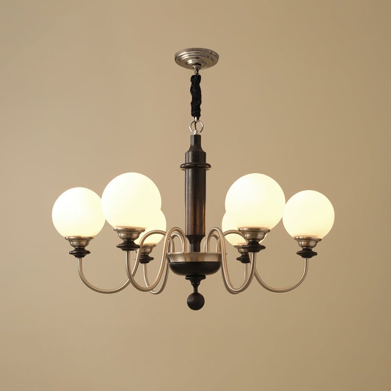 Celoira Vintage Brass Glass Chandelier