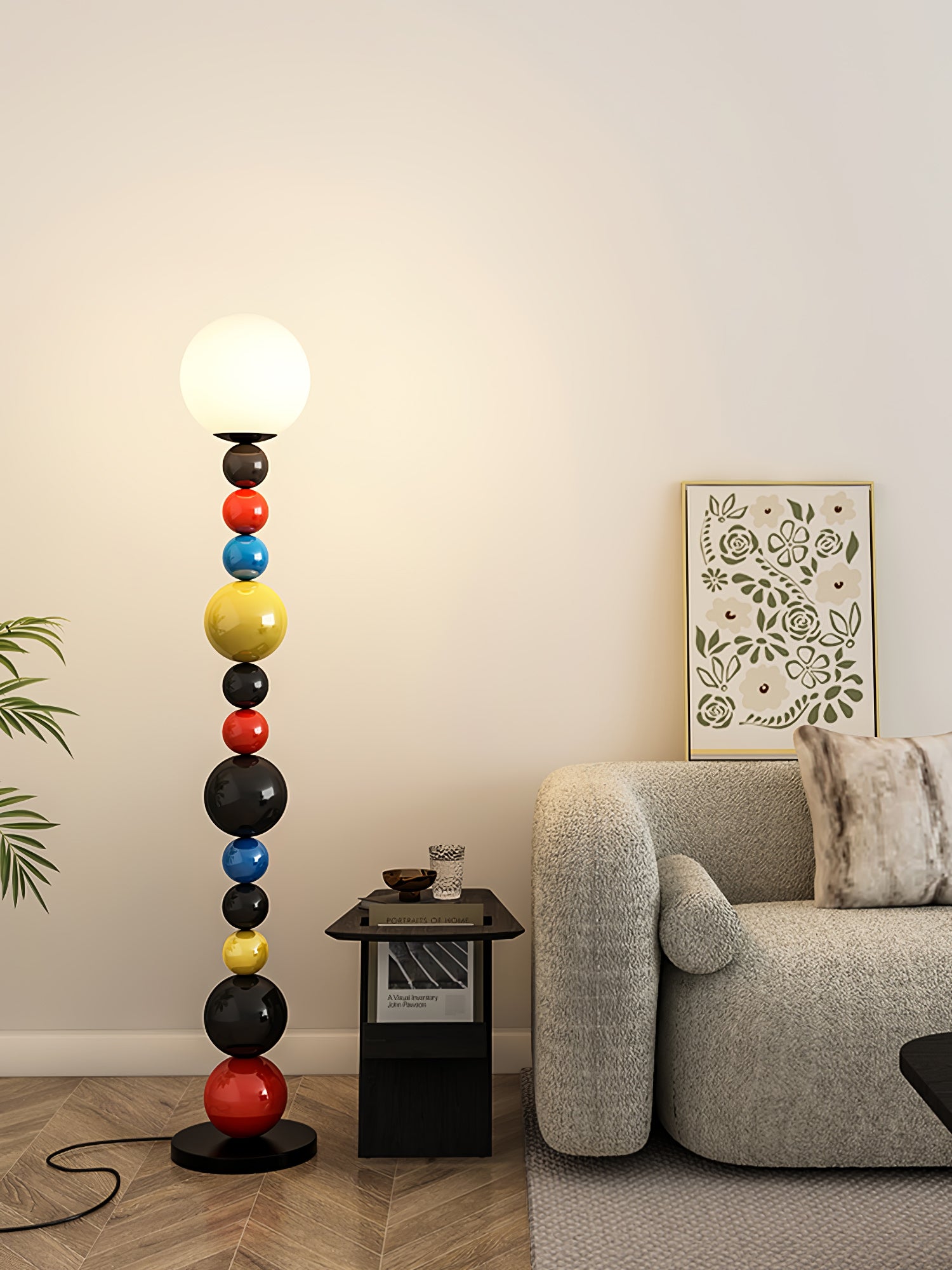 Zoriel Glass Artistic Floor Lamp