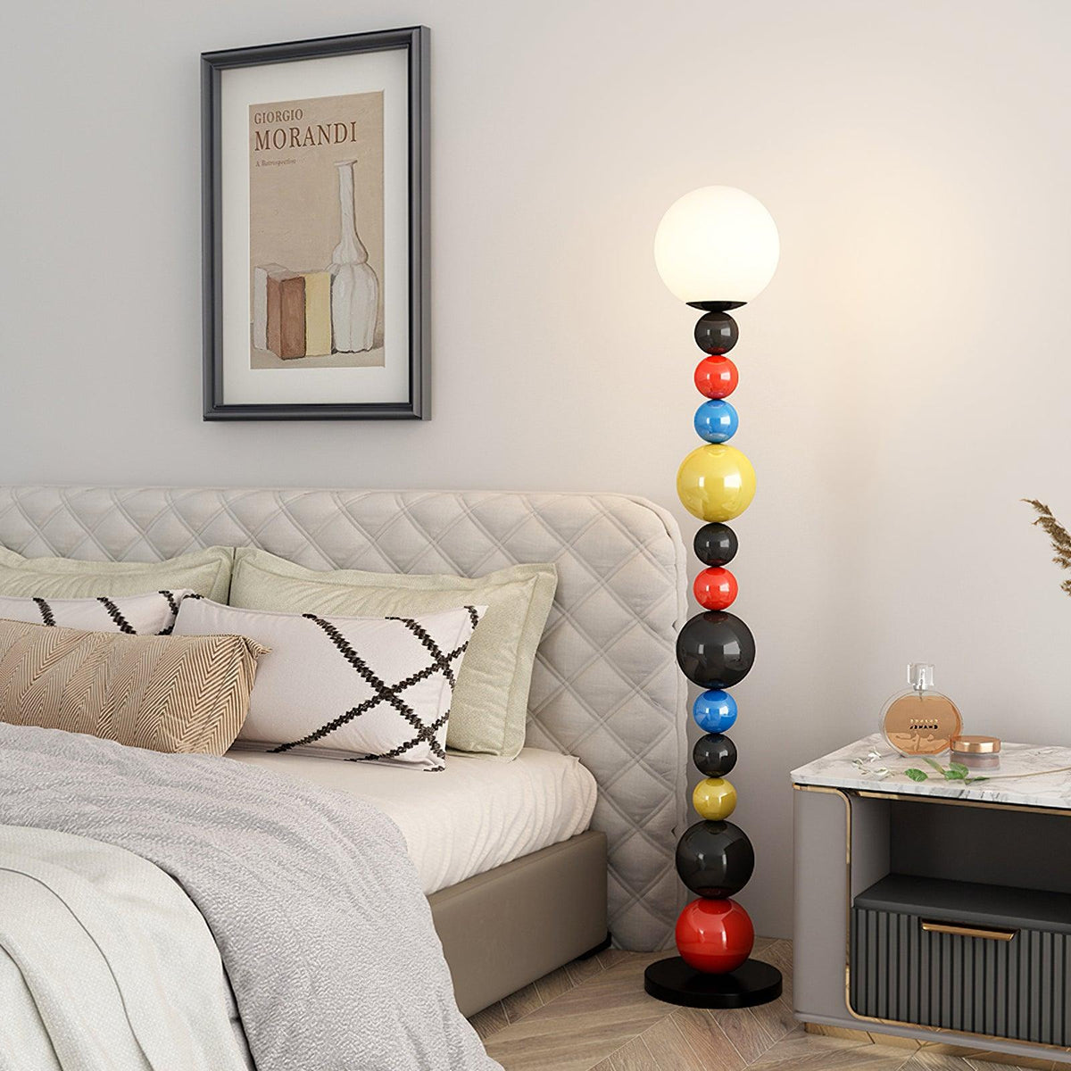 Zoriel Glass Artistic Floor Lamp