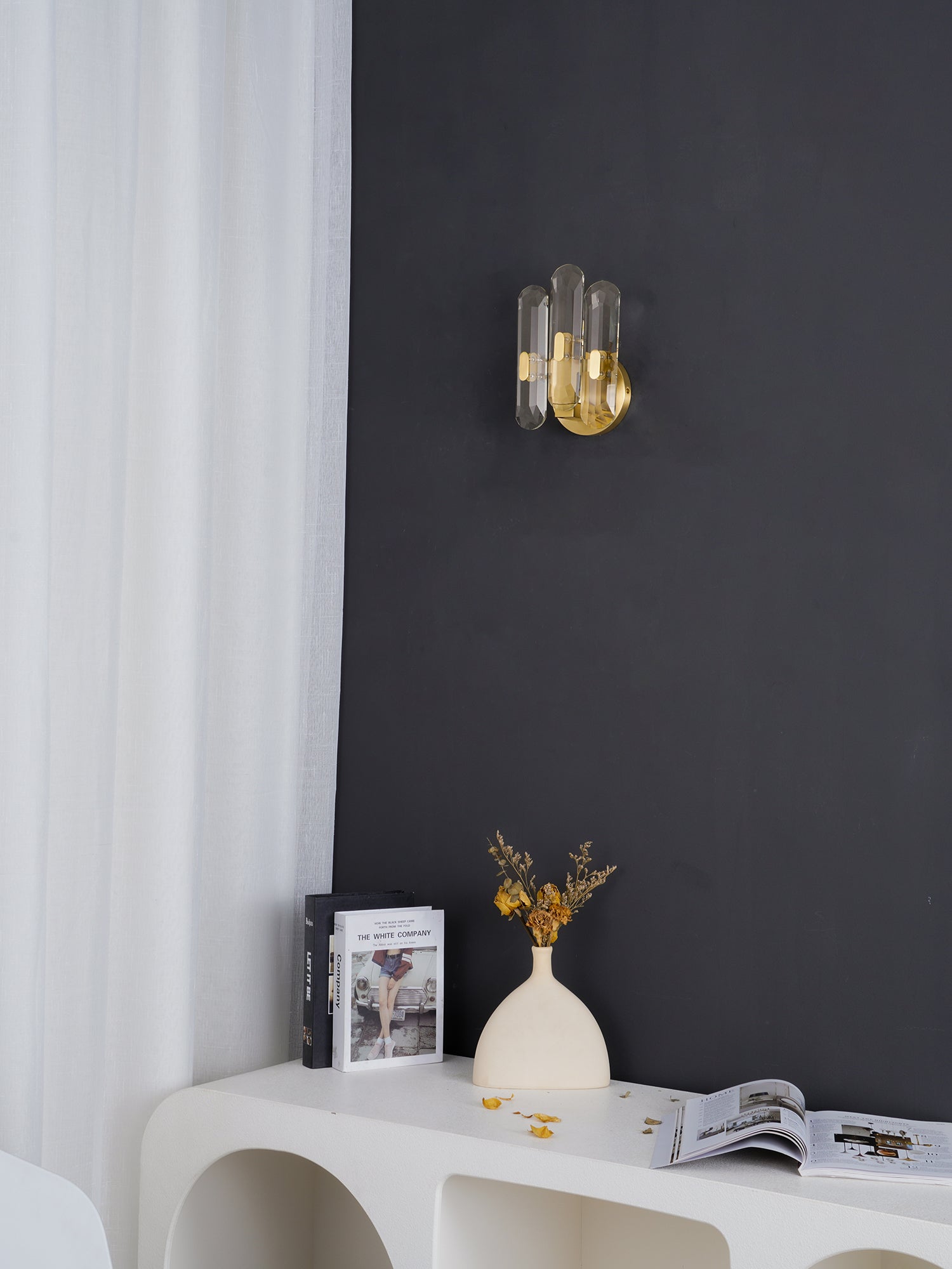 Kristy Postmodern Luxury Crystal Sconce Wall Lamp - Neutral Decor