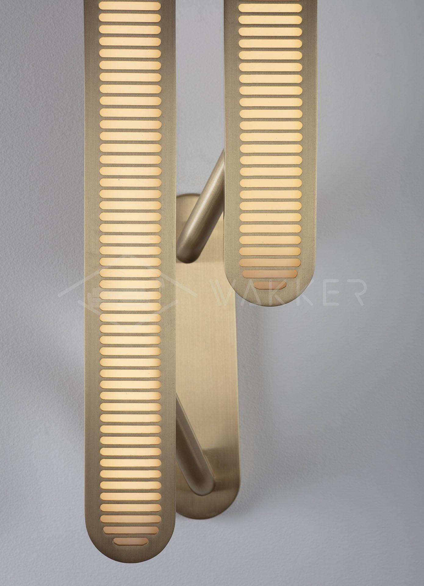 Oriararia Wall Lamp Brass Slotted Grill