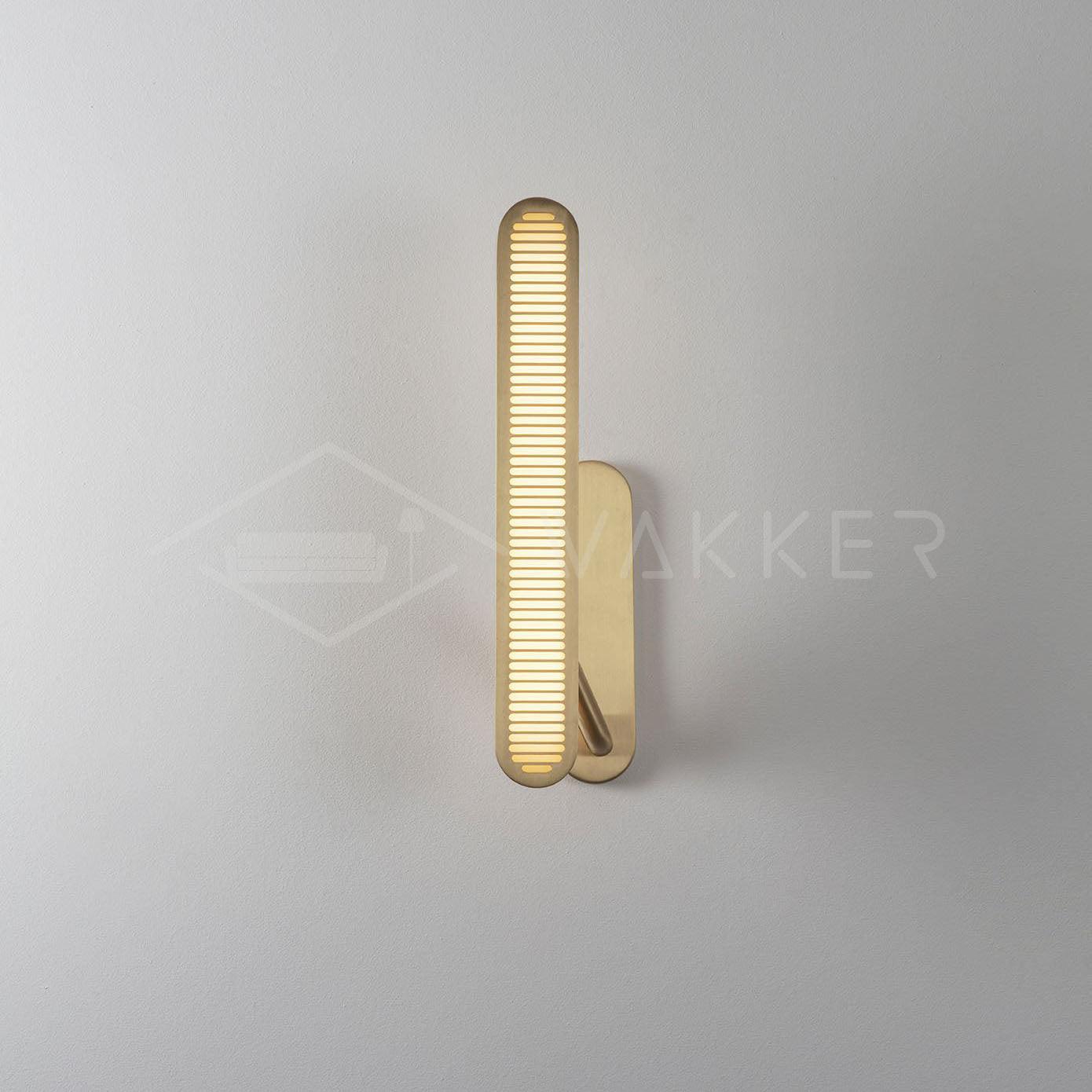 Oriararia Wall Lamp Brass Slotted Grill