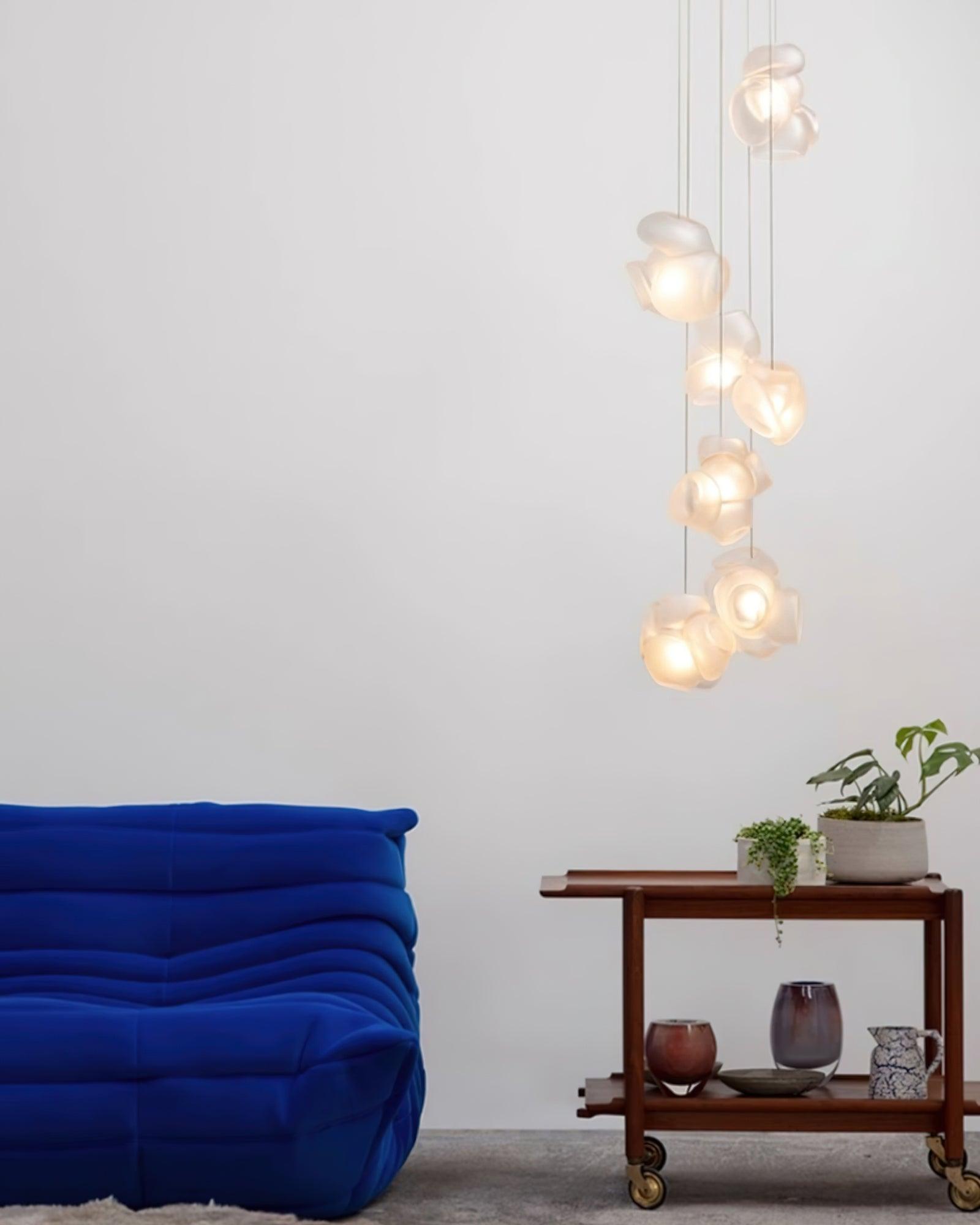 Ursa Bubbles Cluster Glass Pendant Light