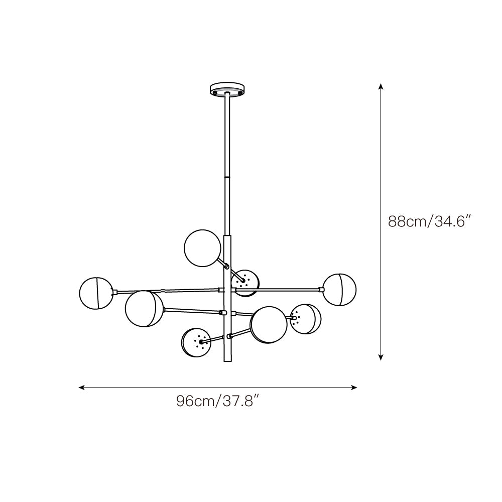 Celisissa Glass Chandelier