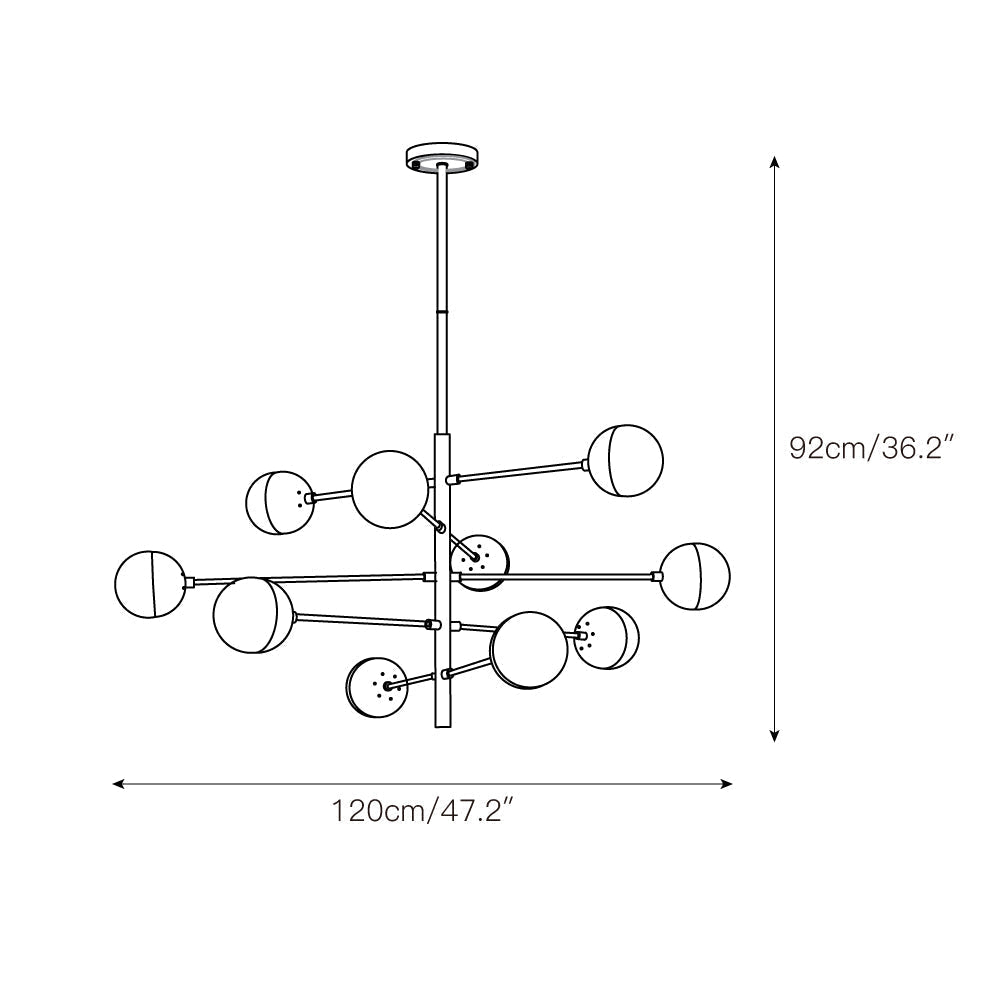 Celisissa Glass Chandelier