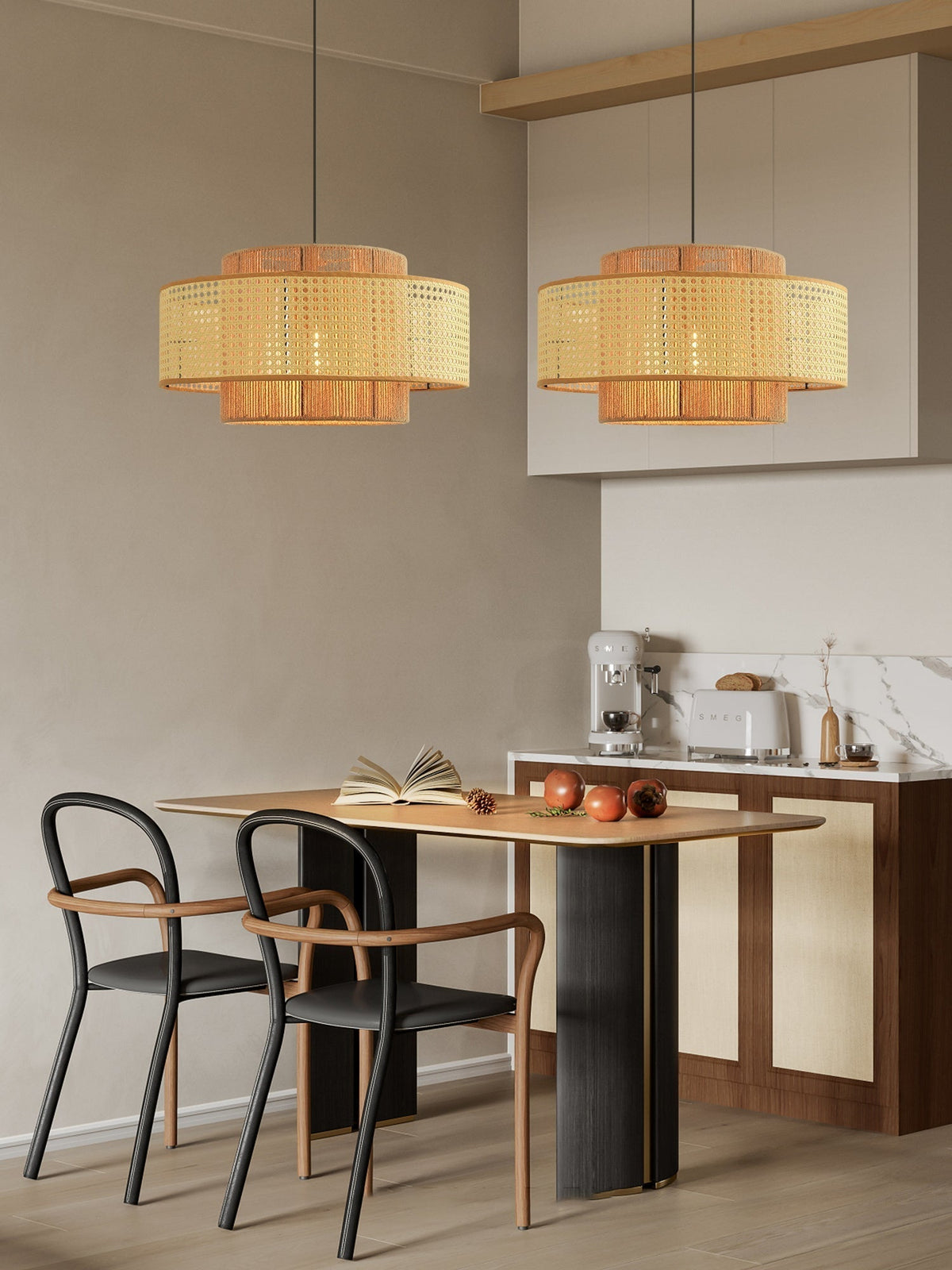 Crigen Concentric Rattan Pendant Light