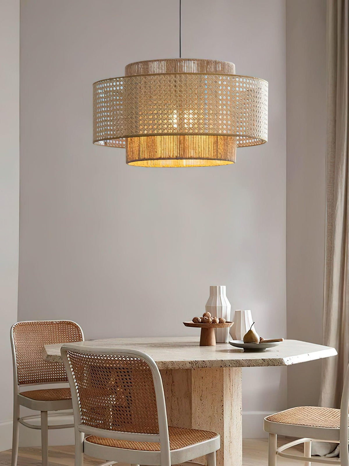 Crigen Concentric Rattan Pendant Light
