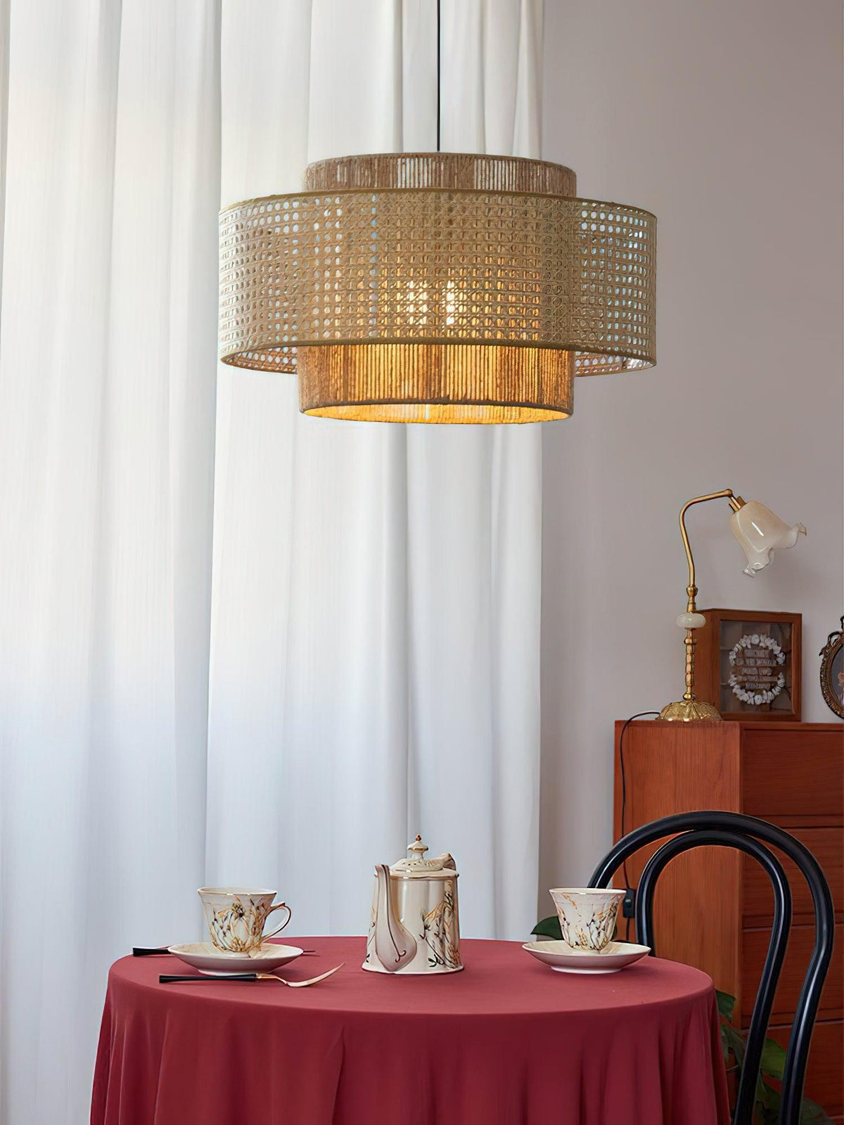 Crigen Concentric Rattan Pendant Light