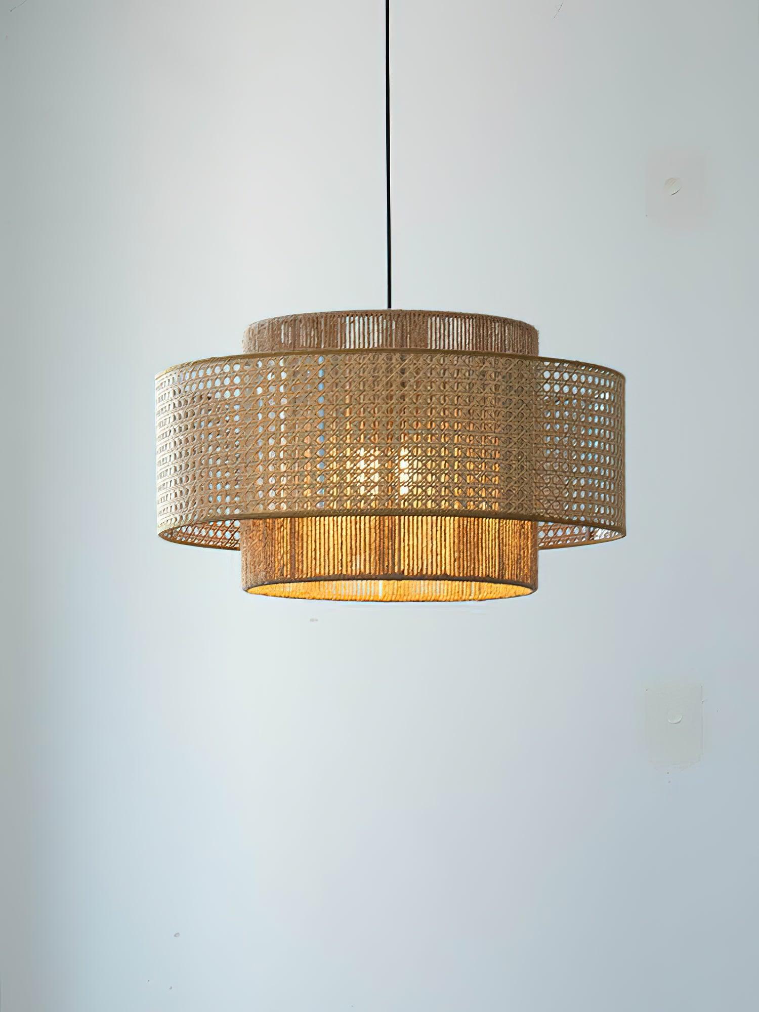Crigen Concentric Rattan Pendant Light