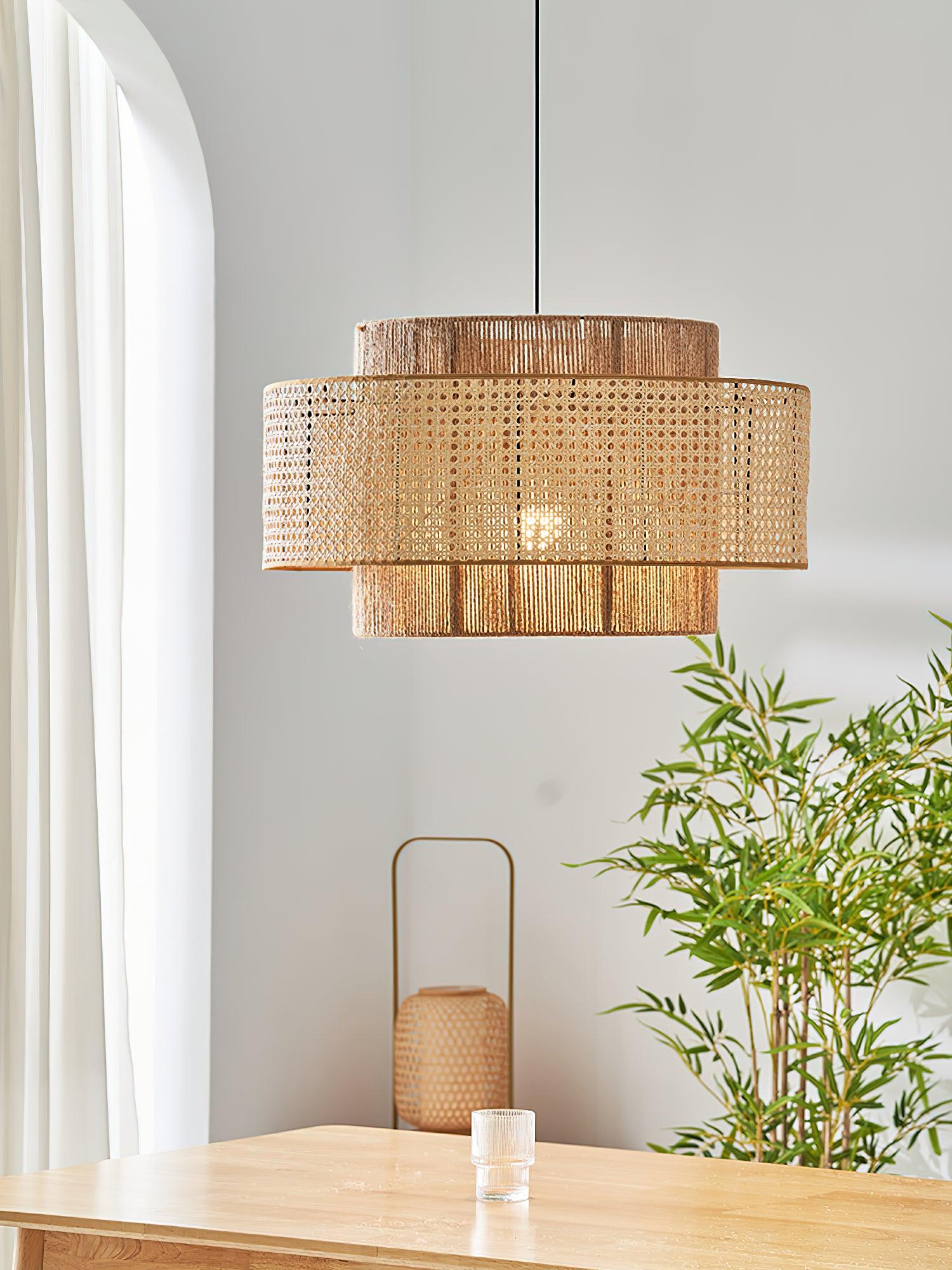 Crigen Concentric Rattan Pendant Light