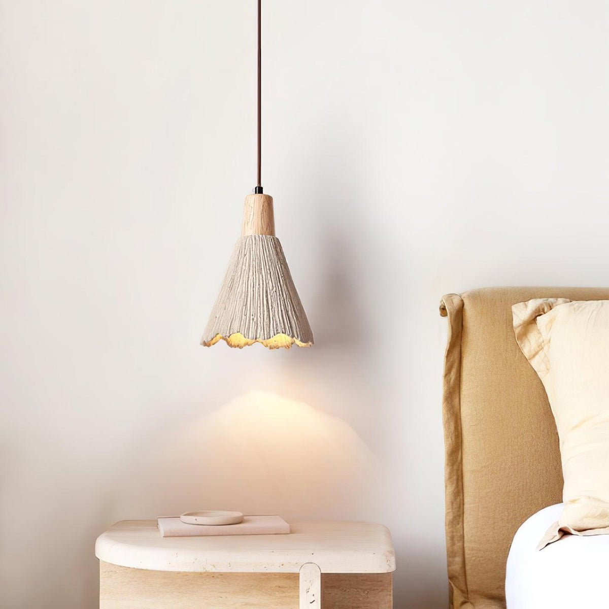 Lirixon Pendant Lamp Concrete Pleated