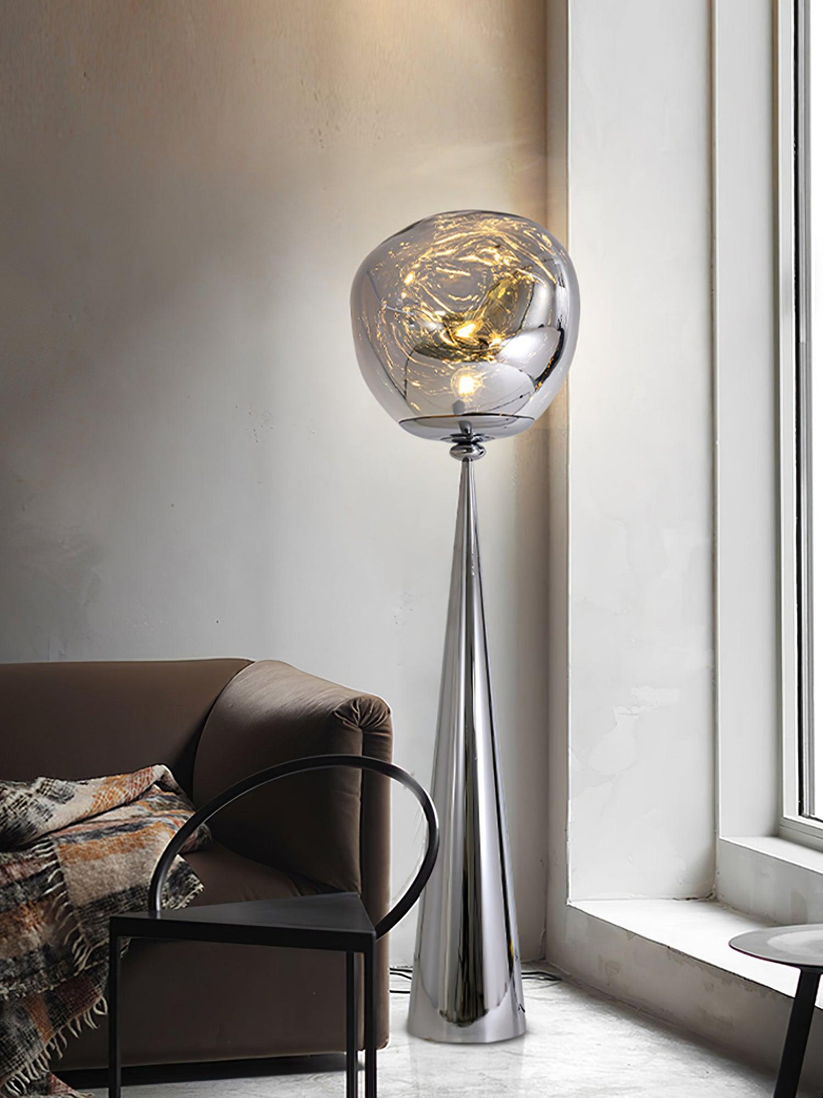 Ovexin Gray Contemporary Floor Lamp