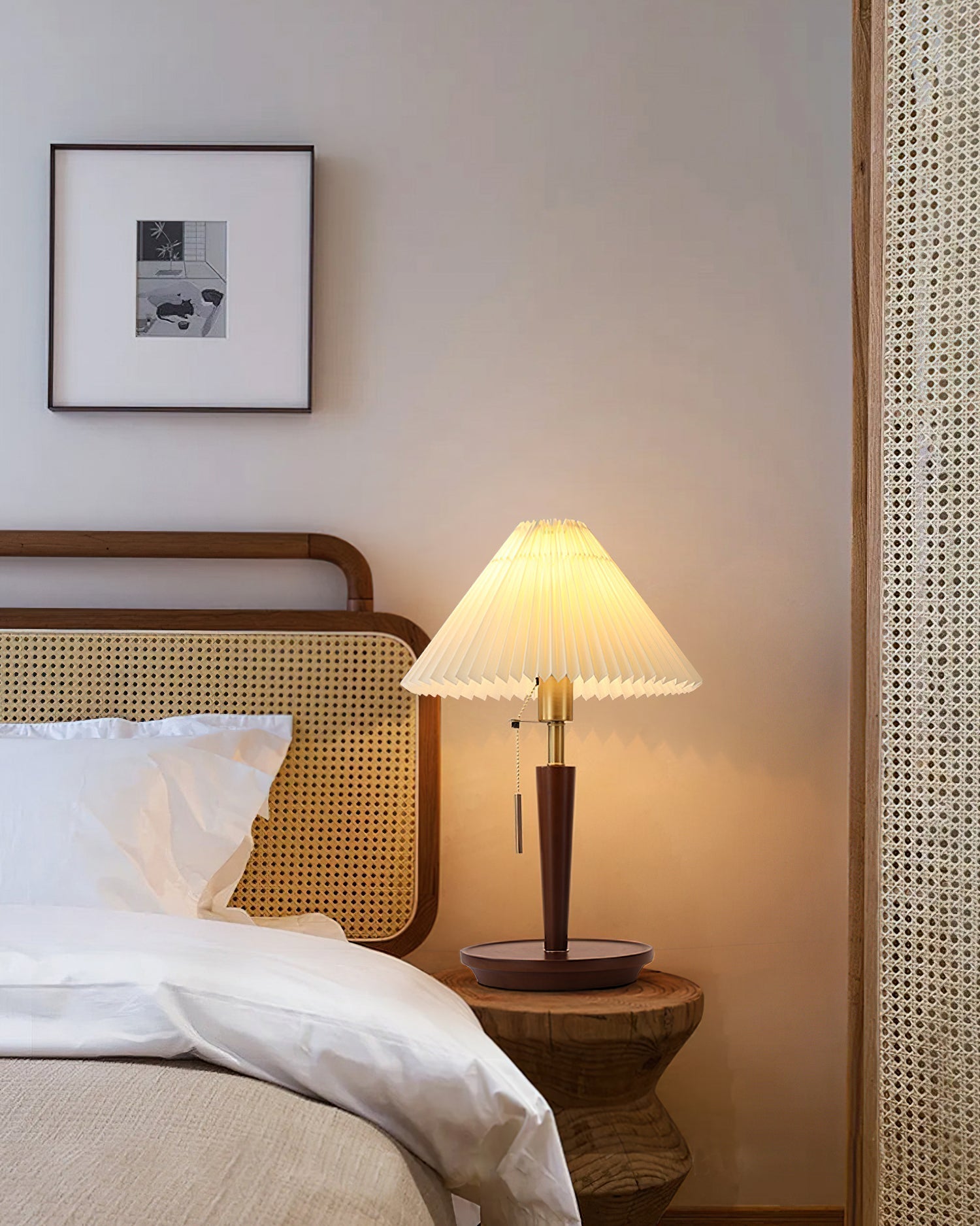 Novace Fabric Wood Table Lamp