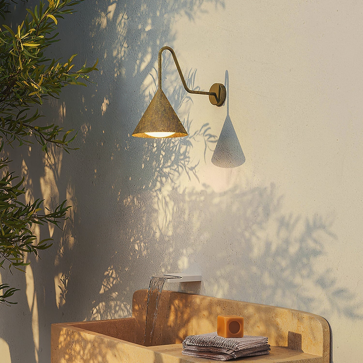 Forgecone Rustic Cone Wall Light