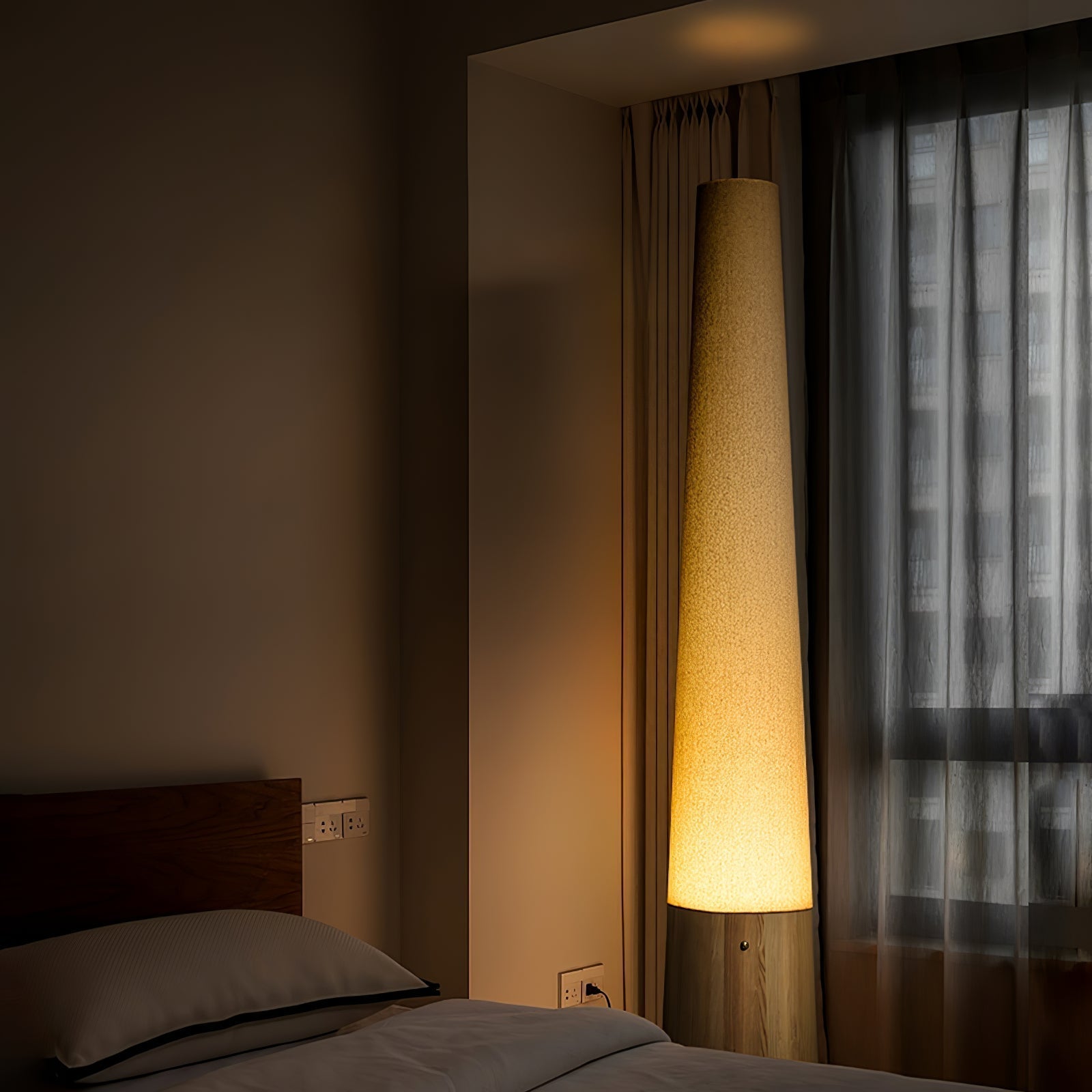Glow Cone Wooden Floor Lamp