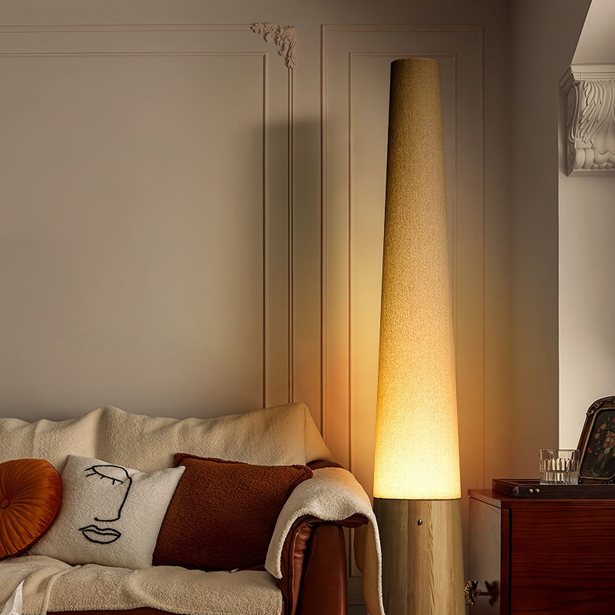 Glow Cone Wooden Floor Lamp