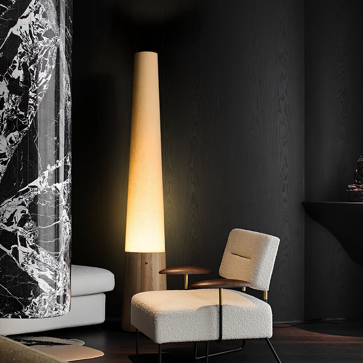 Glow Cone Wooden Floor Lamp