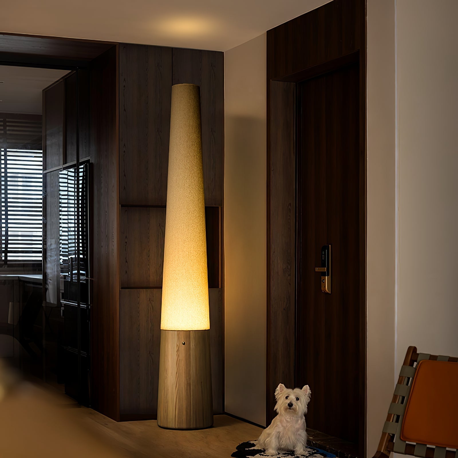 Glow Cone Wooden Floor Lamp