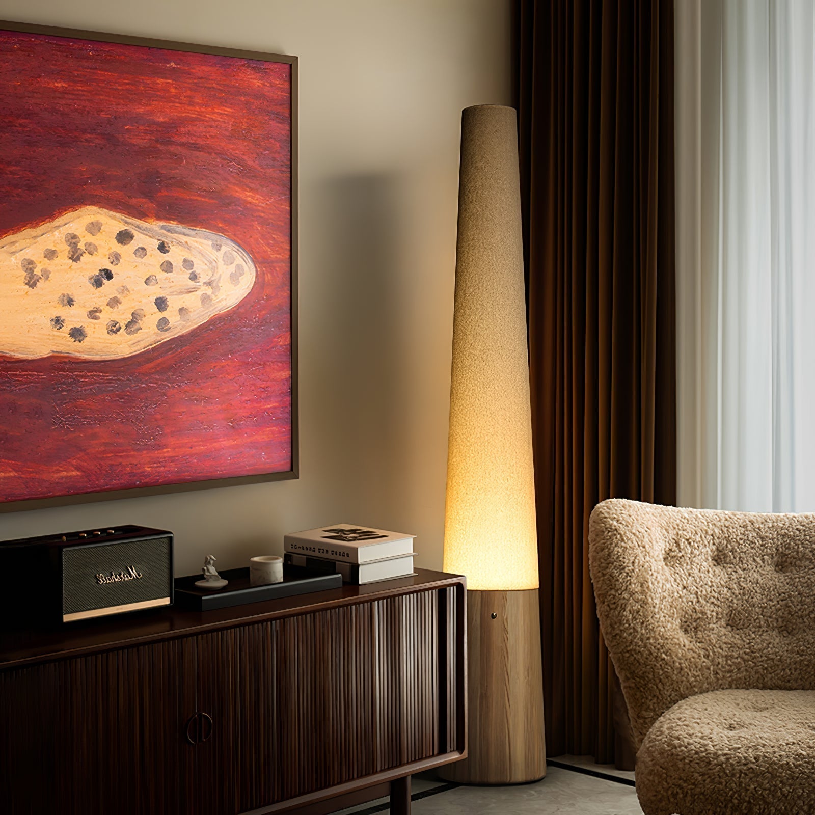 Glow Cone Wooden Floor Lamp