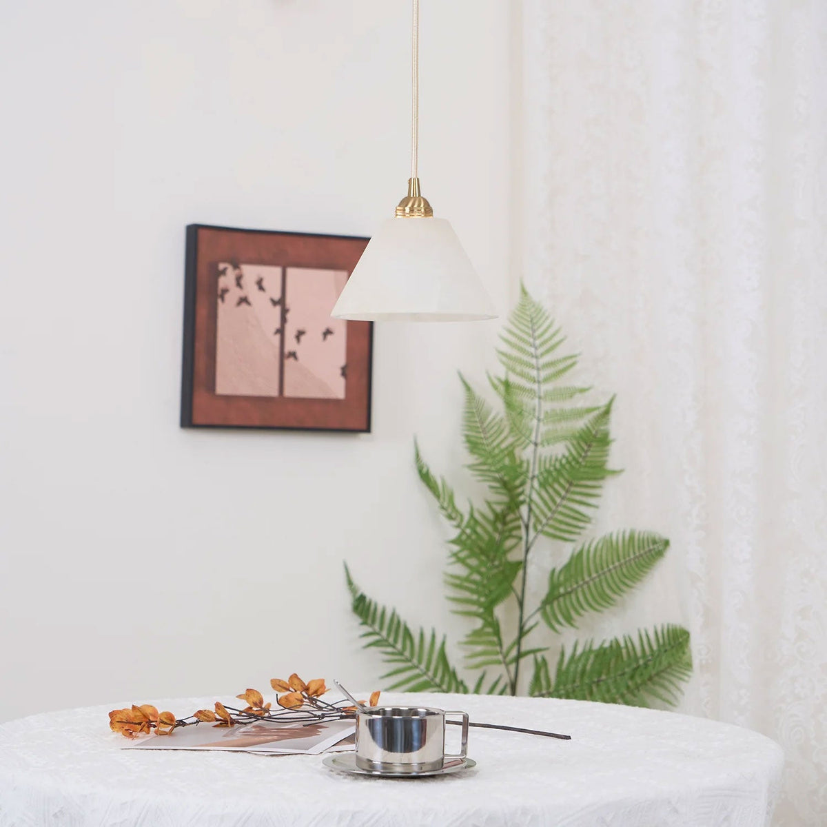 Alberise Minimalist Alabaster Pendant Light