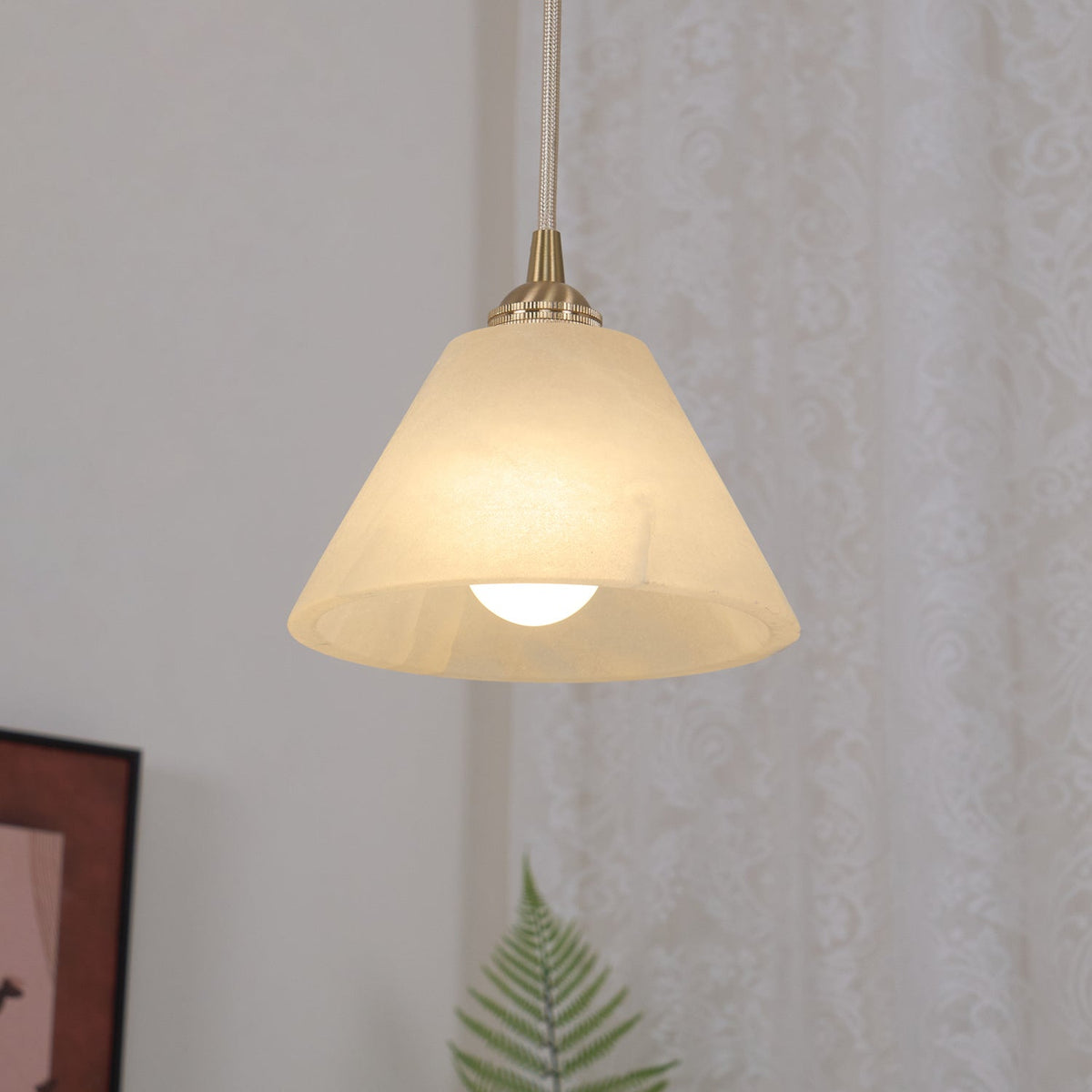 Alberise Minimalist Alabaster Pendant Light