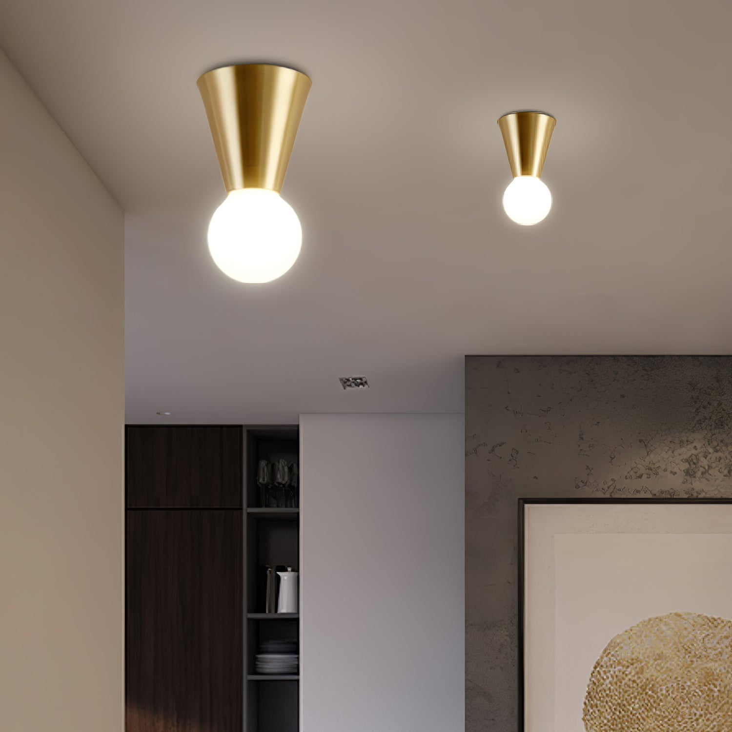 Nycareth Modern Minimalist Glass Ceiling Lamp