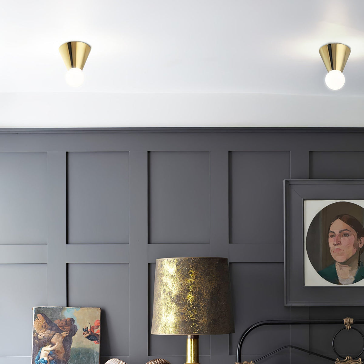 Nycareth Modern Minimalist Glass Ceiling Lamp