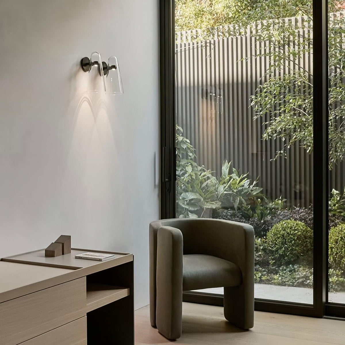Yoke Glass Wall Lamp
