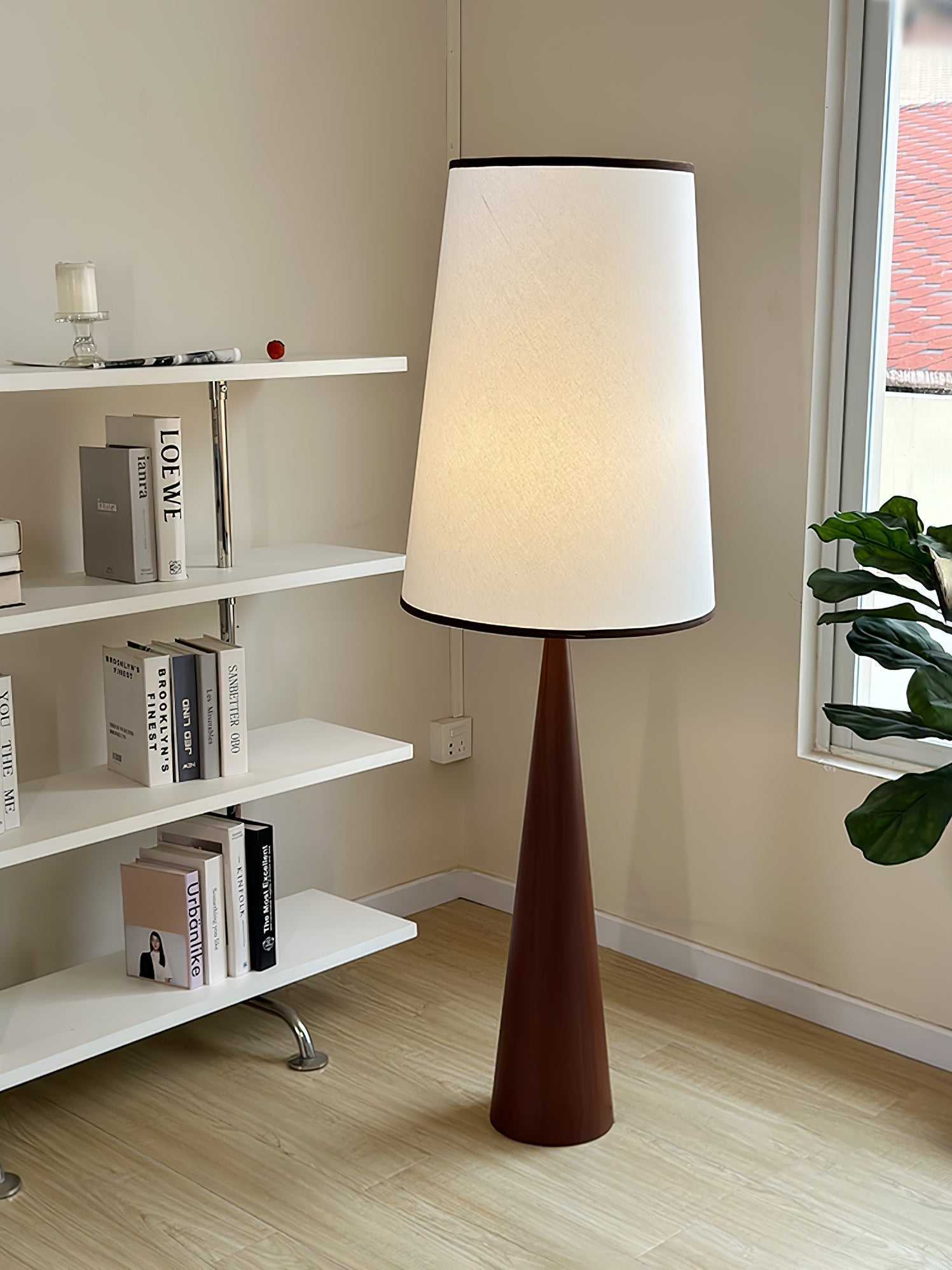 ConeLite Minimalist Wood Conical Floor Lamp