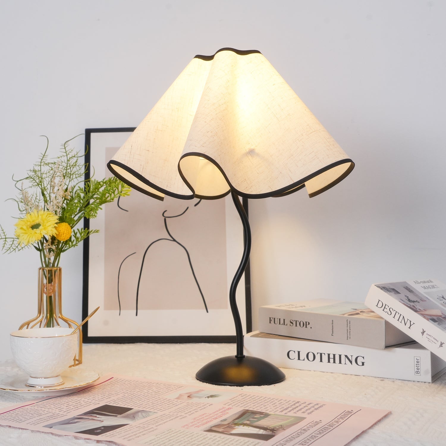 Luminova Fabric Artistic Table Lamp