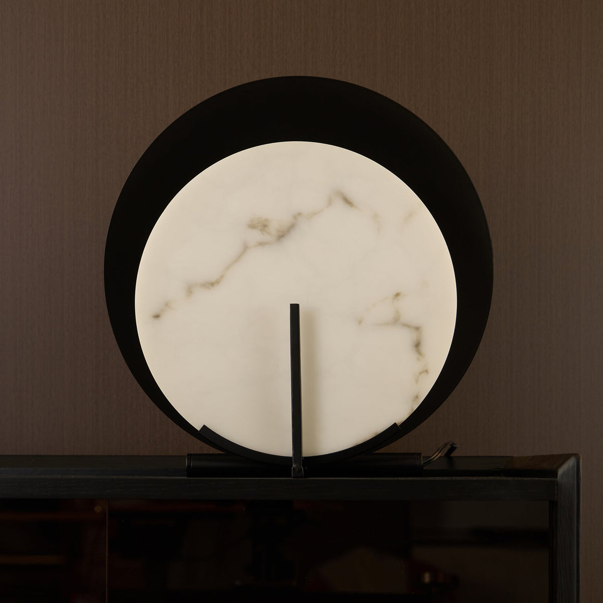 Astix Half Moon Alabaster Table Lamp