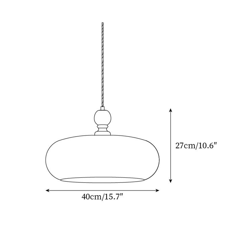 Eldom Amber Glass Shade Pendant Light - Neutral Decor