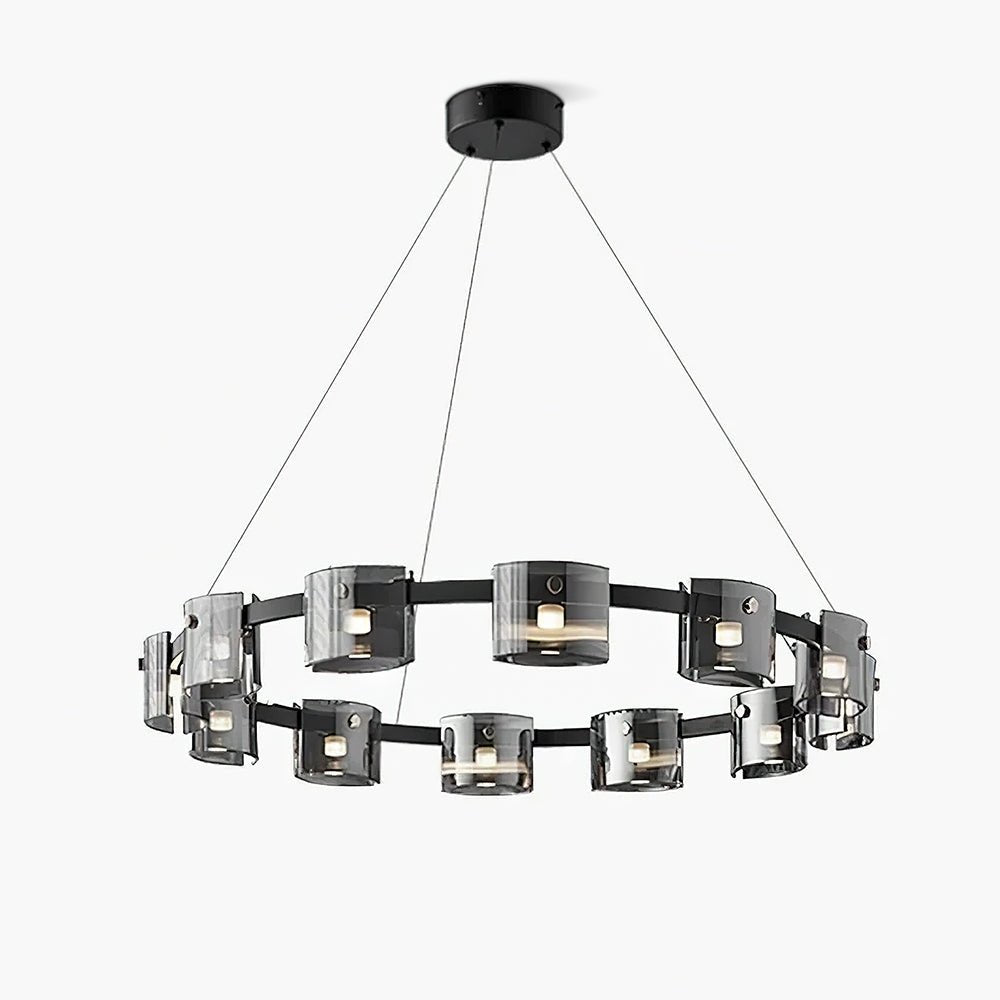 Tarlan Chandelier Circular Glass Iron Arms