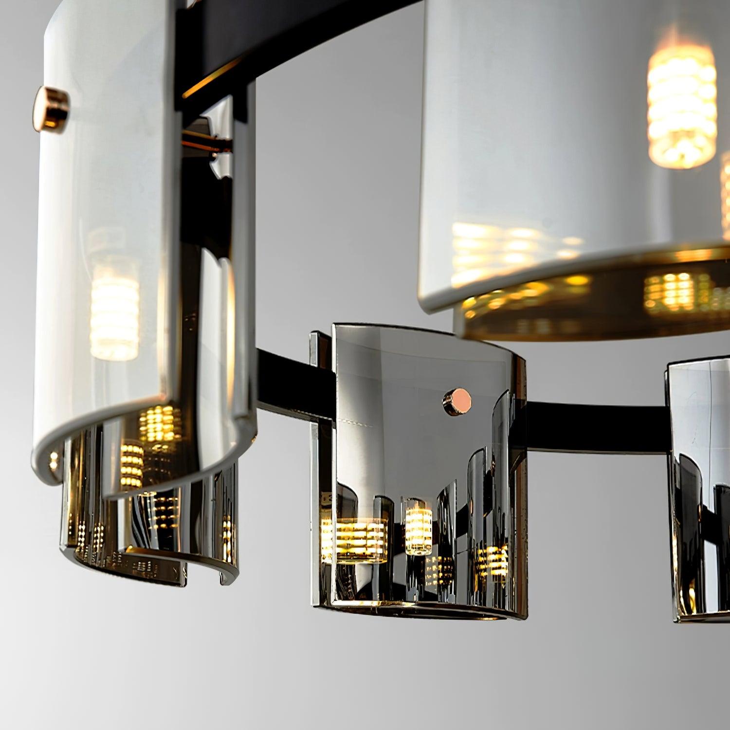 Tarlan Chandelier Circular Glass Iron Arms