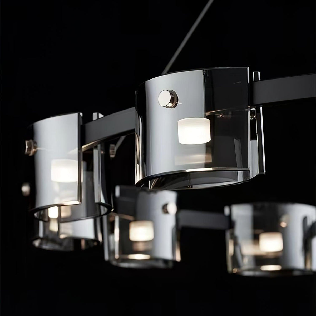 Tarlan Chandelier Circular Glass Iron Arms