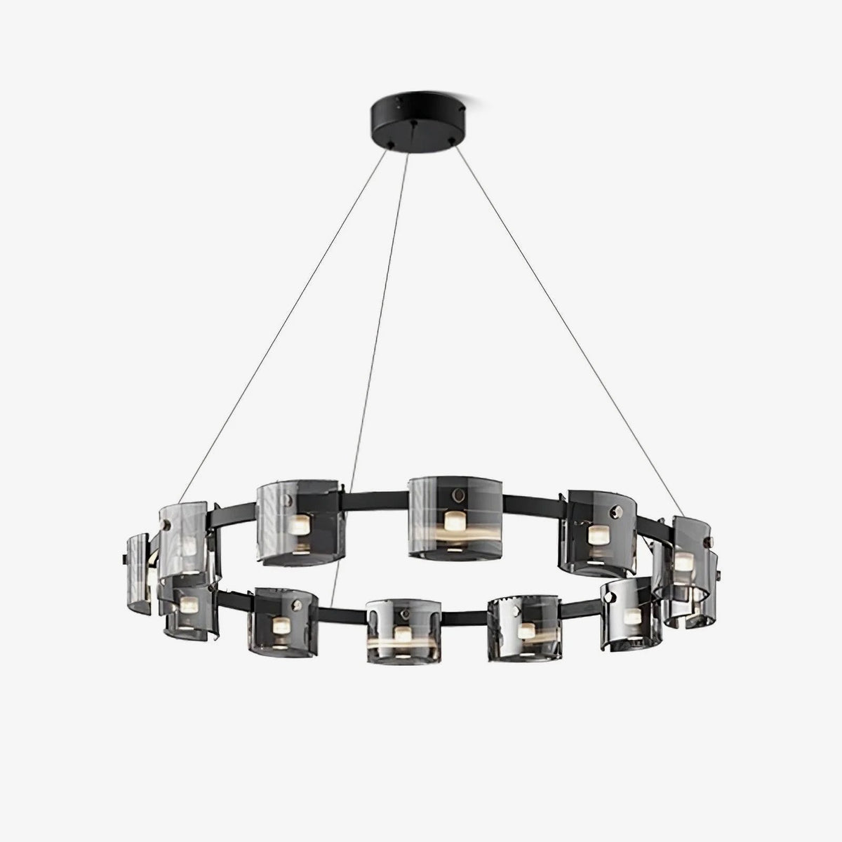 Tarlan Chandelier Circular Glass Iron Arms
