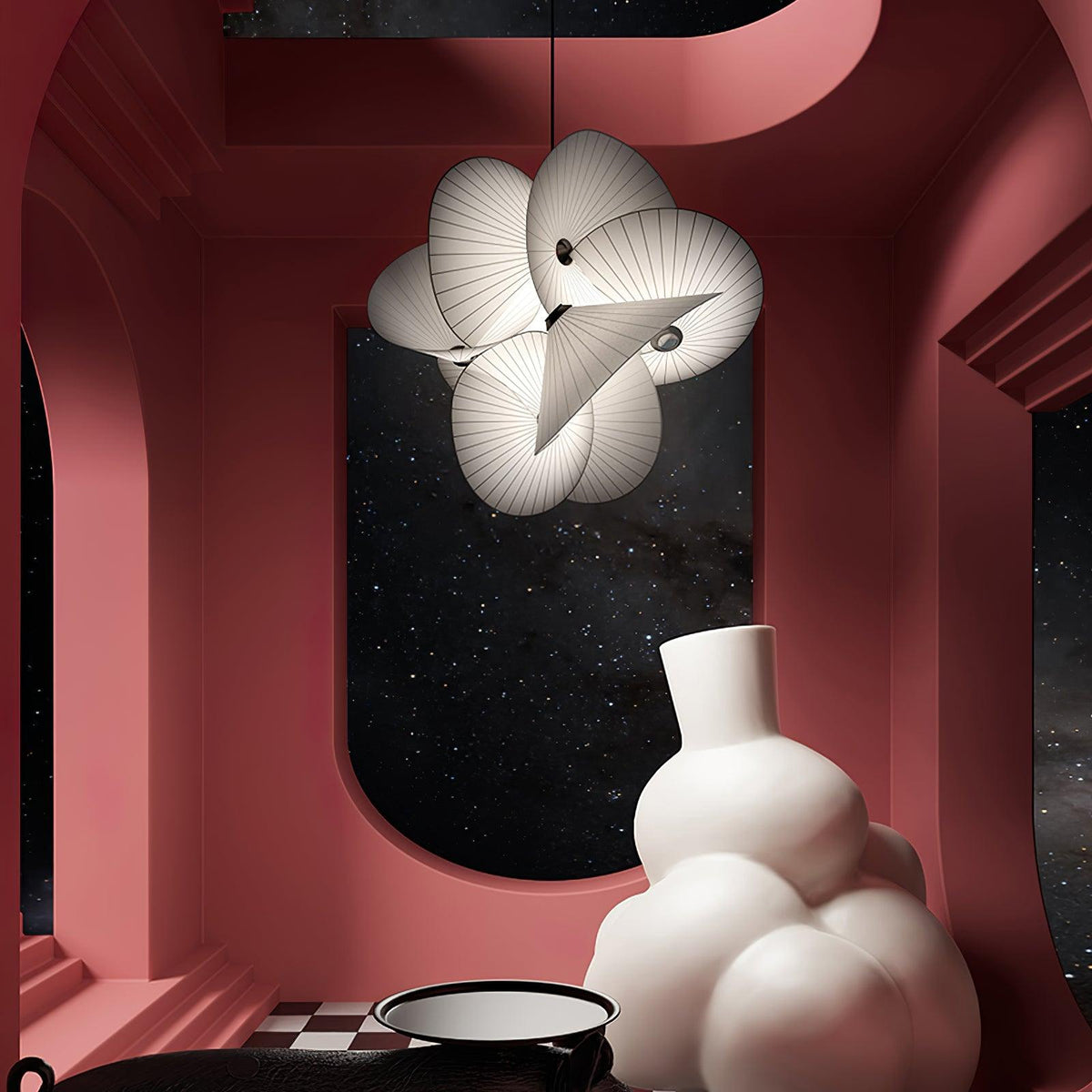 Solarare Fabric Artistic Pendant Light
