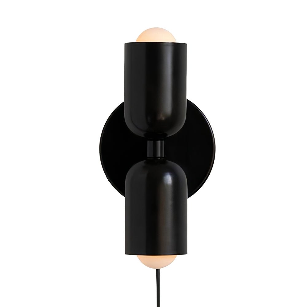 Teriielle Wall Lamp Green Black Minimalist Plug-In