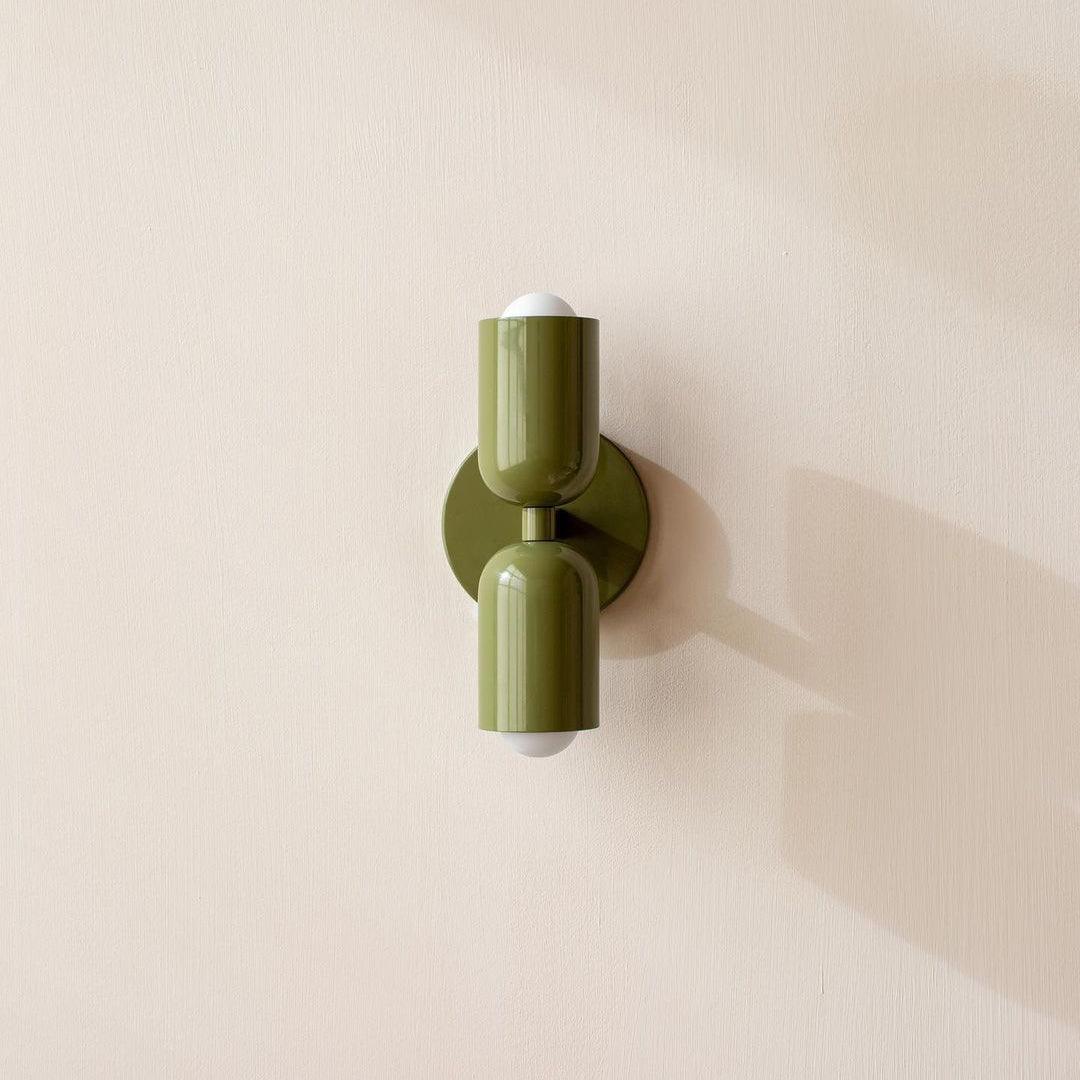 Teriielle Wall Lamp Green Black Minimalist Plug-In
