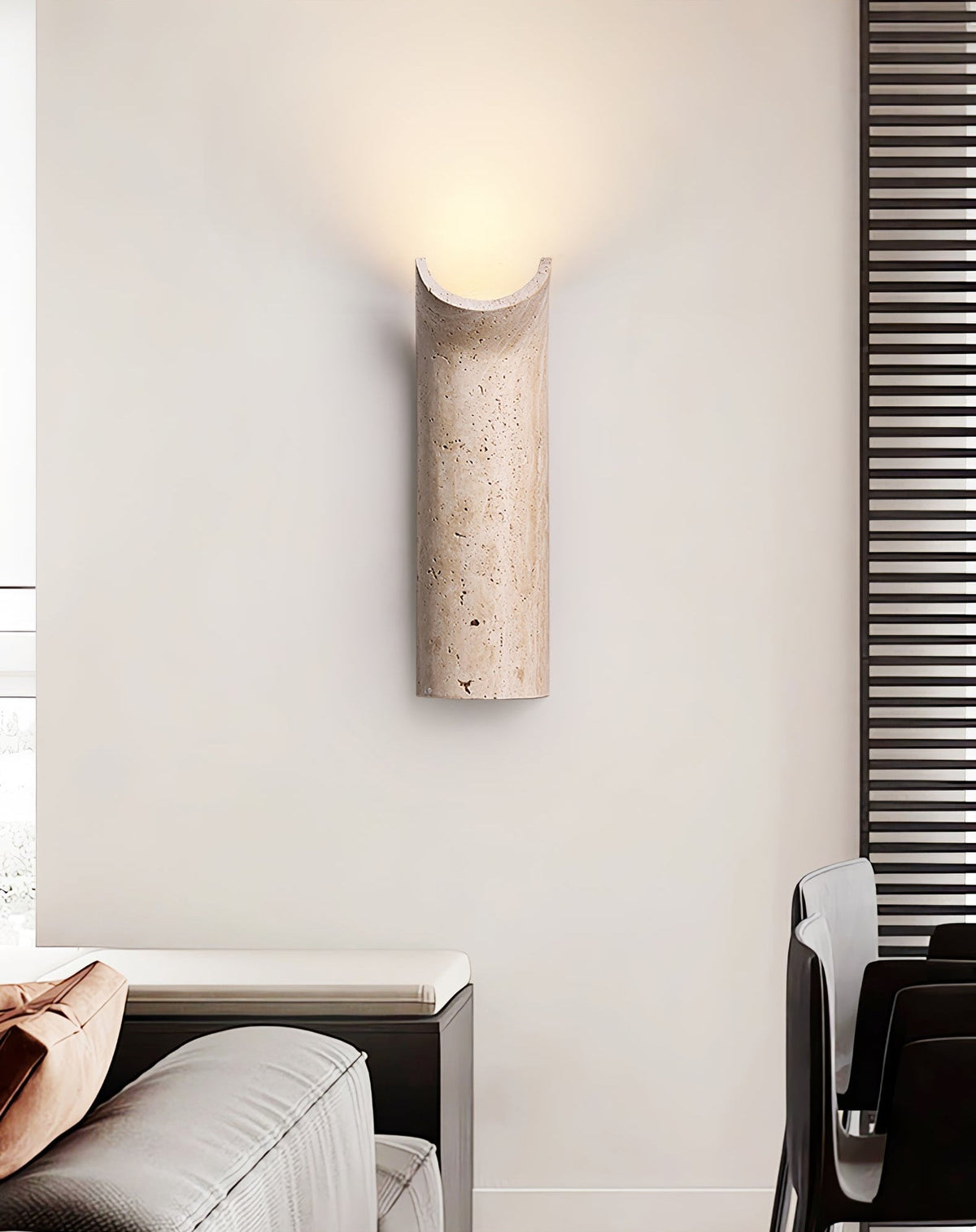Lycoris Travertine Tapered Wall Light