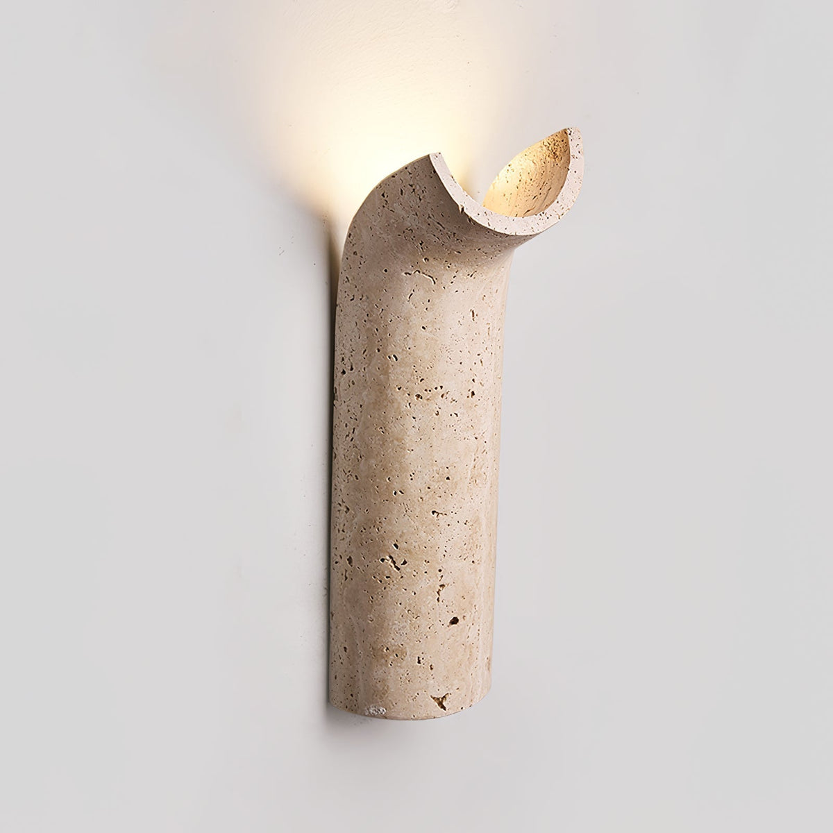 Lycoris Travertine Tapered Wall Light