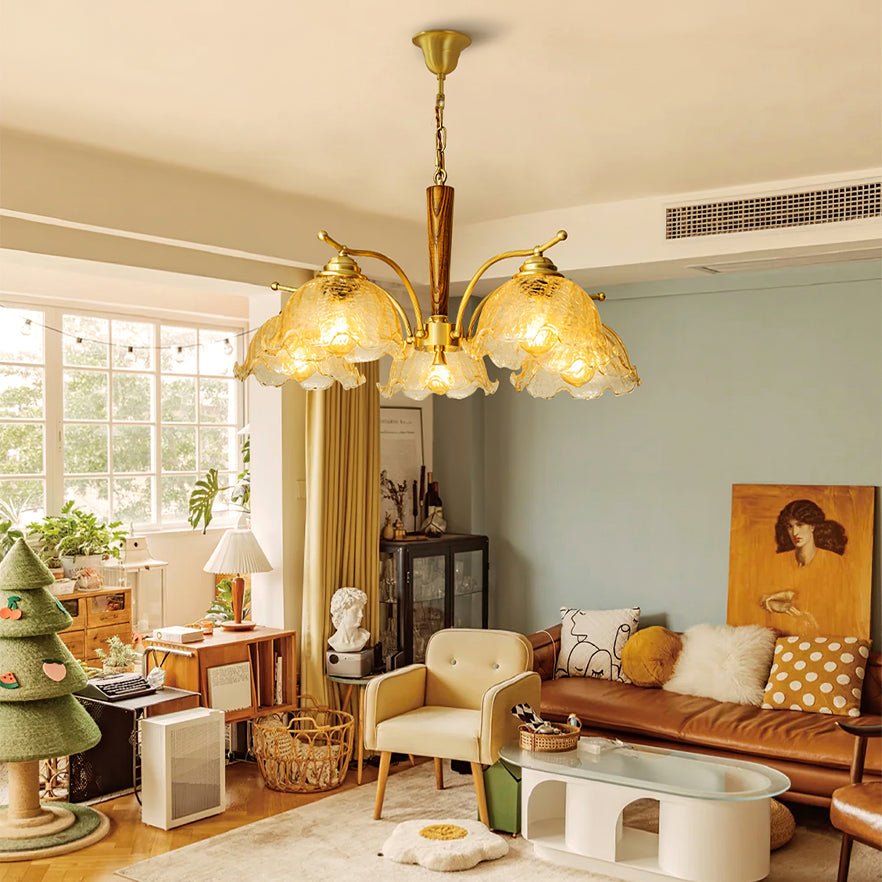 Orchid Vintage Glass Chandelier