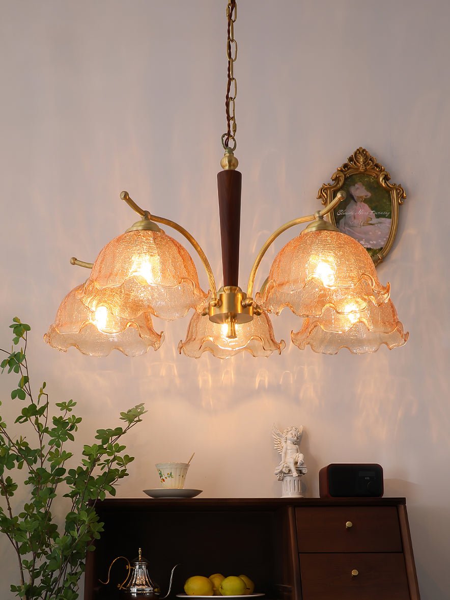 Orchid Vintage Glass Chandelier